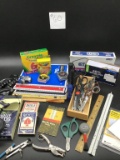 OFFICE COLLECTION, PAPER, RULERS, ENVELOPES, TAPE MEASURES AND MORE