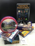 FIVE PUZZELS AND A MAGNETIC PUZZEL PACK