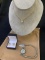 MATCHING 14K GOLD PLATED JEWELRY SET AND AVENUE WATCH