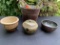 CERAMIC DISHES, BUCKET AND FLOWER POT