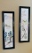 TWO FRAMED CHINESE PAINTINGS AND FRAMED PENGUINS
