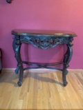 GORGEOUS CARVED WOOD SIDE TABLE