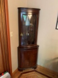 VINTAGE CORNER DISPLAY CABINET