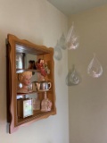 HANGING GLASS CANDLE HOLDERS, WALL CURIO DISPLAY AND DÉCOR