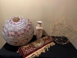 FLORAL PAPER LANTERN, CHINESE VASE AND MORE