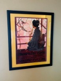 FRAMED MADAME BUTTERFLY OPERA POSTER