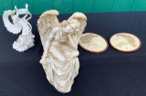 ANGEL STATUES AND SMALL PORTRAITS