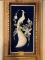 ASIAN FRAMED CARVED MOTHER OF PEARL AND ABALONE 3D PICTURE