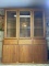 LARGE GLASS AND WOOD DISPLAY CABINET