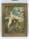 FRAMED PAINTING OF COCKATOO'S