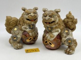 CHINESE GUARDIAN STATUE PAIR