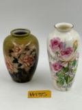 TWO FLORAL VASES