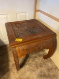 ANTIQUE ASIAN CARVED WOOD TABLE