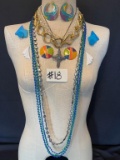 BRIGHT EARRINGS AND NECKLACES