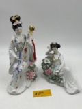 TWO CERAMIC ASIAN LADIES