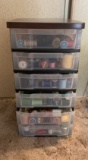 PLASTIC STORAGE FILLED WITH THREAD