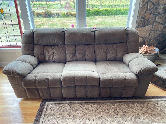 HOME FURNISHINGS: RECLINING SOFA COUCH