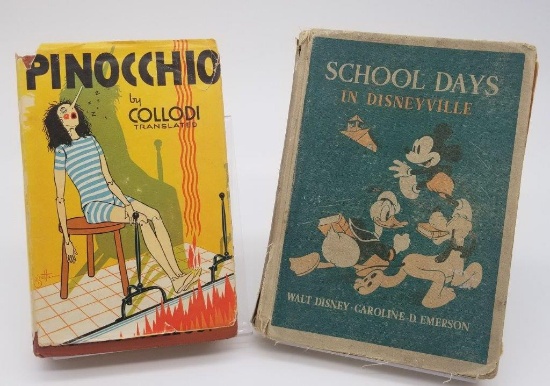 PINOCCHIO BY COLLODI, MADE IN USA, SCHOOL DAYS IN DISNEY VILLE 1939