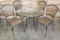 FURNITURE - GLASS TOP TABLE AND 4X CHAIRS