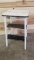 PAINTED WOOD STEP STOOL WITH HINGED TOP