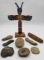 NATIVE AMERICAN STONE ARTIFACTS AND ALASKAN TOTEM POLE