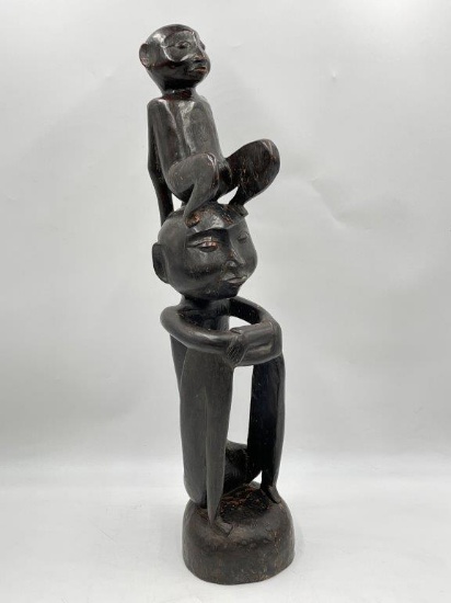 AFRICAN WOOD CARVED HUMAN FIGURE