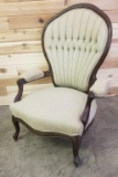 ROUND BACK TUFTED PARLOR CHAIR