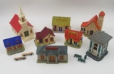 VINTAGE CHALKWARE VILLAGE SET & MORE