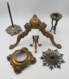 VARIOUS LAMP PIECES/STANDS