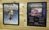 TWO RODEO FRAMED PRINTS