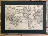 ARTWORK - COLTON'S MAP OF THE WORLD 1855