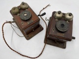 TWO ANTIQUE TELEPHONES