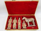 CERAMIC ASIAN FIGURES IN BOX