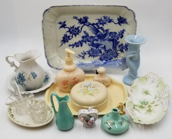 VINTAGE DISHWARE AND AVON VANITY CLASSICS