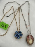TWO VINTAGE NECKLACES INCLUDING CAMEO