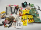 FLY FISHING REEL, LURES, AND SPURS