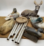 YARD ART COLLECTION WITH PLASTIC DUCK DECOYS