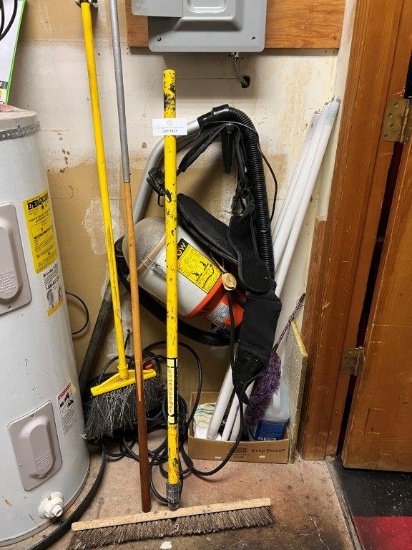 BACK PACK VACUUM AND BROOMS