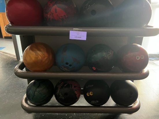 TWELVE BOWLING BALLS