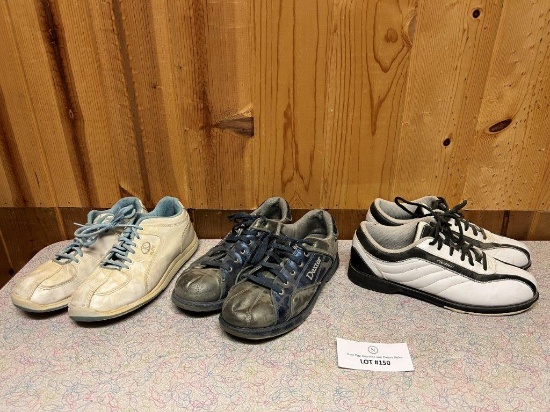 THREE PAIRS OF BOWLING ALLEY SHOES