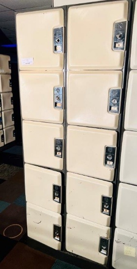 LOCKERS: 10 CUBBIES - PLEASE VIEW EACH LOT FOR CONDITION, OR ATTEND OUR PREVIEW DAY.