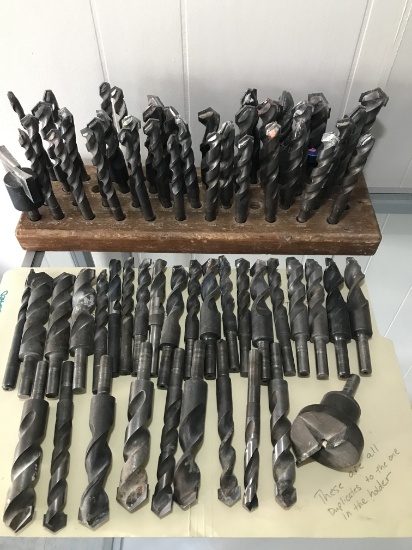 LARGE LOT OF LARGE DRILL BITS