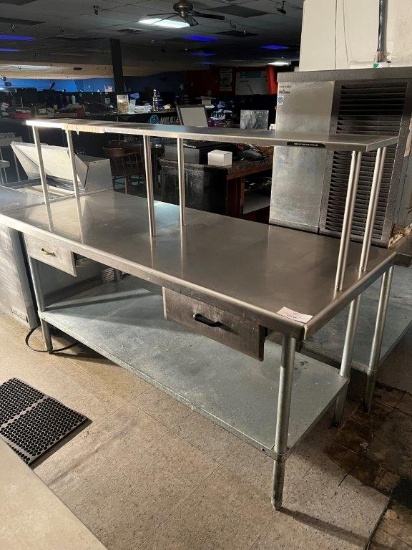 LARGE STAINLESS STEEL PREP STATION