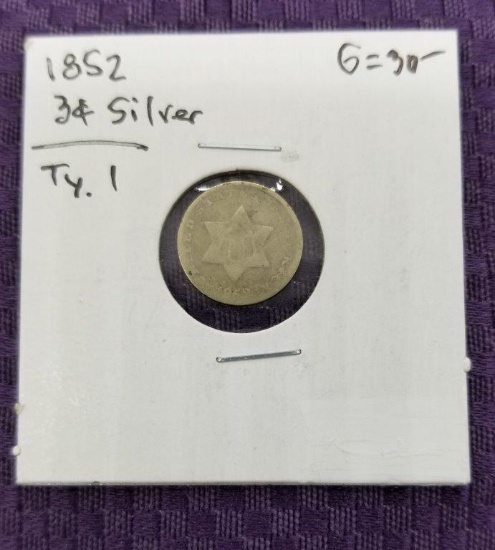 1852 3 CENT SILVER.