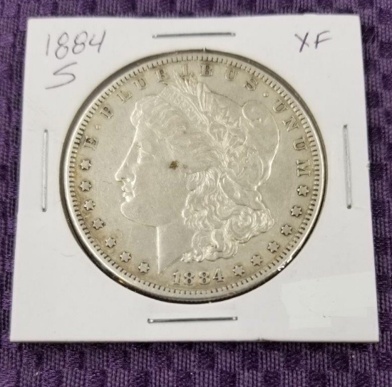 1884 SF MORGAN SILVER DOLLAR.