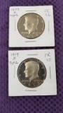 2 1979 SF PROOF KENNEDY HALF DOLLARS.