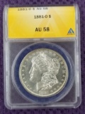 ANACS SLAB 1881 NEW ORLEANS MORGAN DOLLAR.