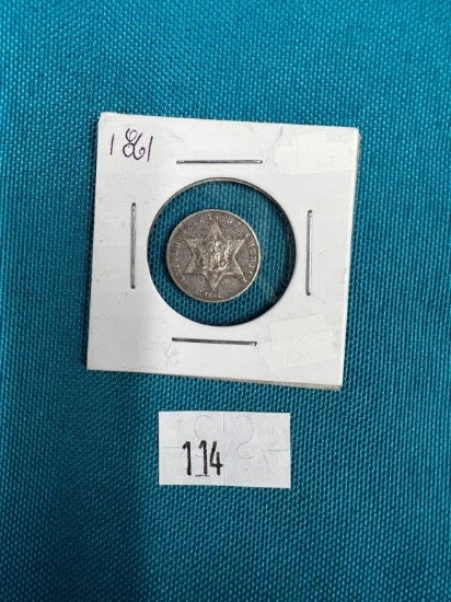 1861 3 Cent Silver.
