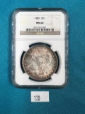 NGC Slabbed 1885 Philly Morgan Dollar.