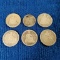 FIVE SEATED LIBERTY DIMES 7 ONE PARTIAL DATE HALF DIME